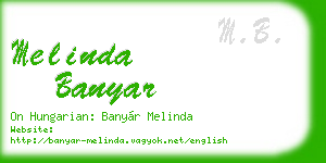 melinda banyar business card